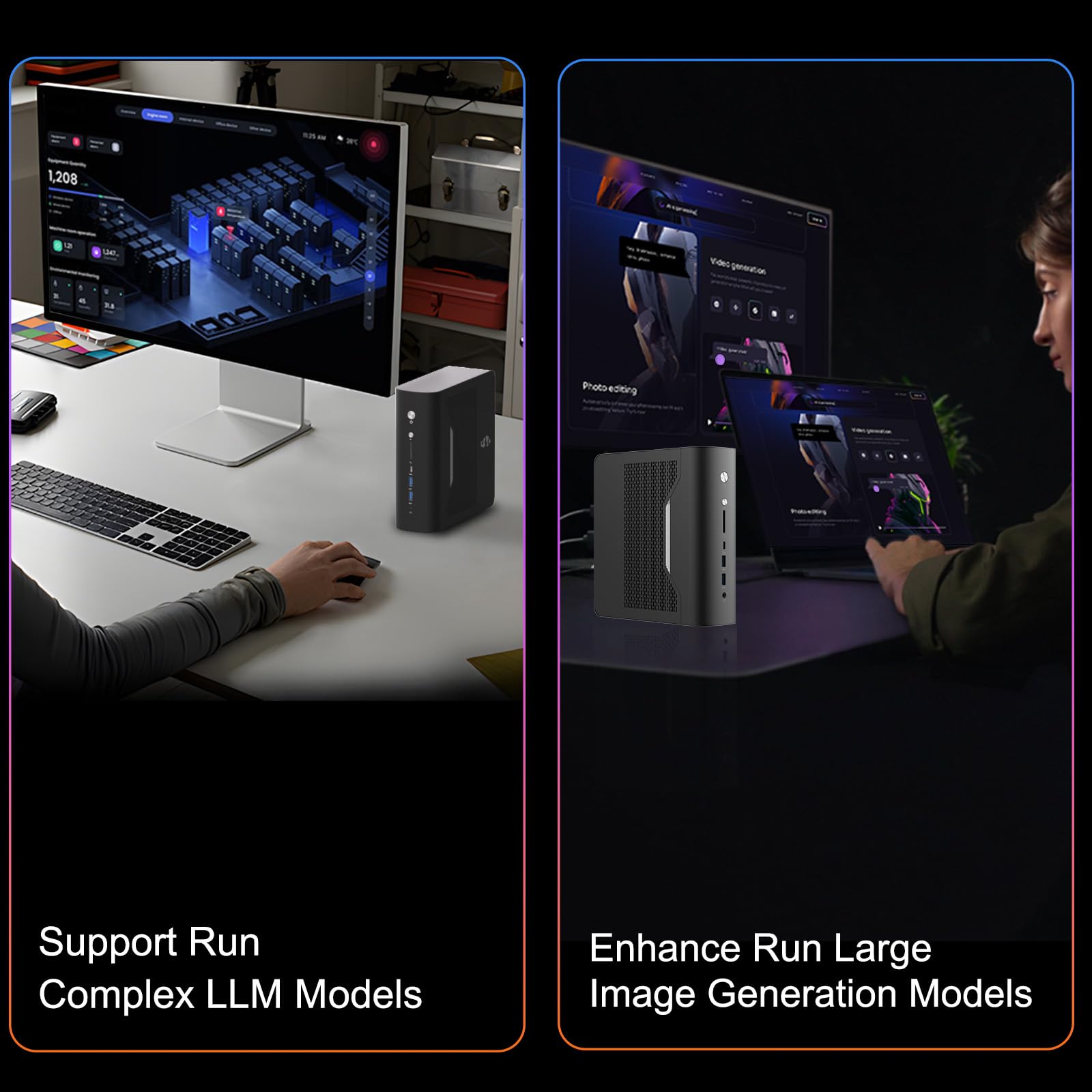NIMO Mini PC Desktop, Ryzen AI Max+ 395 128GB LPDDR5 8000MHz RAM